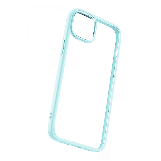 Silicone Case with Transparent Body for Apple iPhone 15 Green